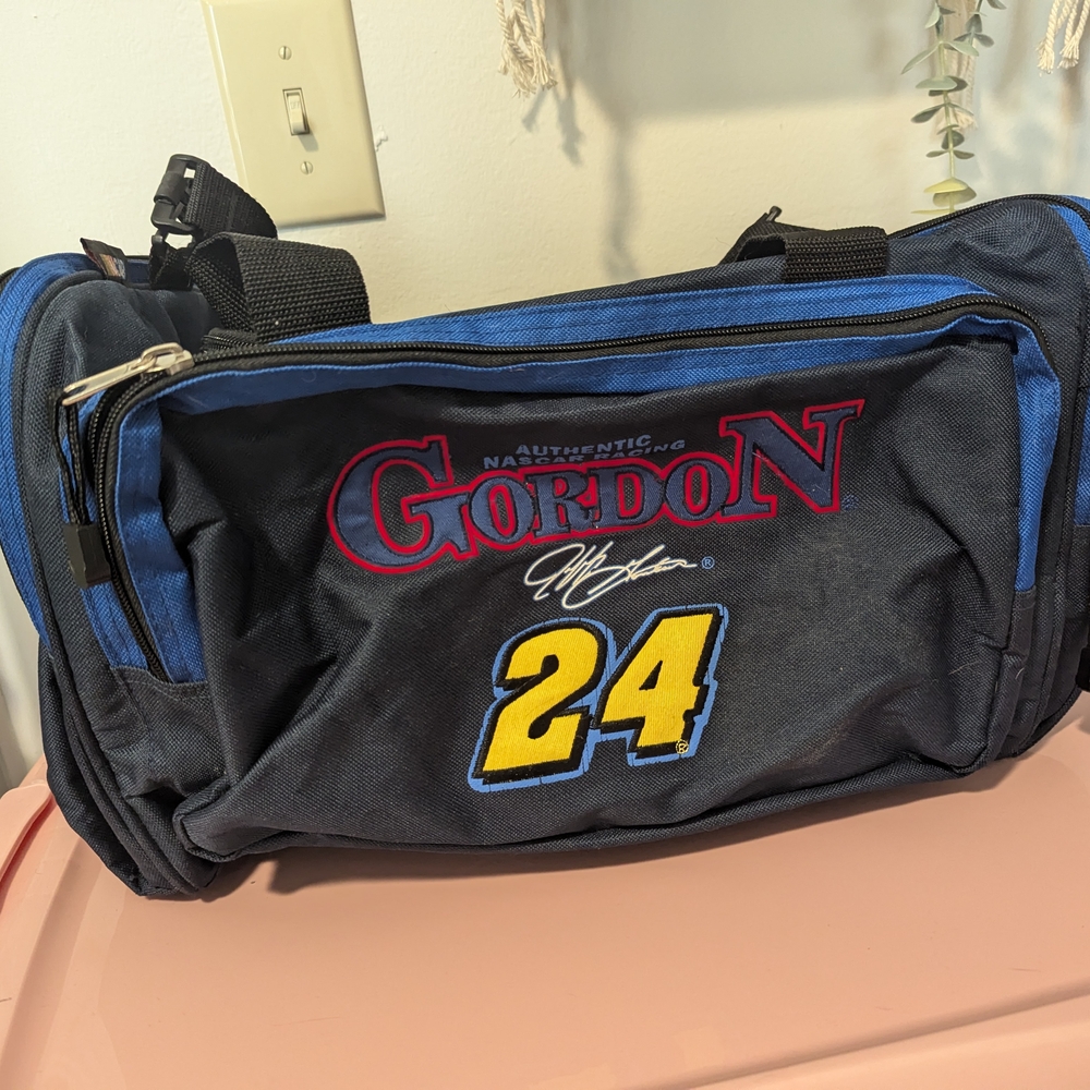 Navy Duffel Bag with Signature Design